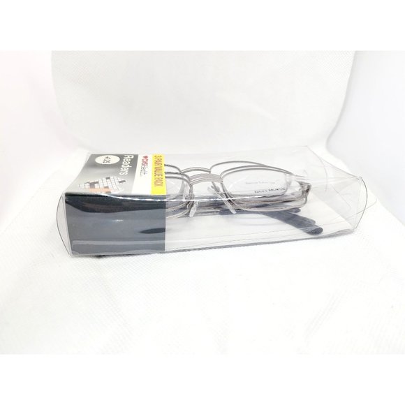 2018 CVS Health 3 Pair Value Pack +1.25 Jacob 2.0 Gun Metal Gray Reading Glasses - Picture 10 of 15